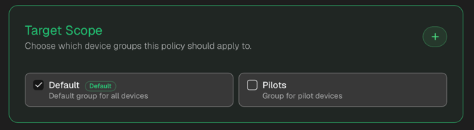 Patch policy scope