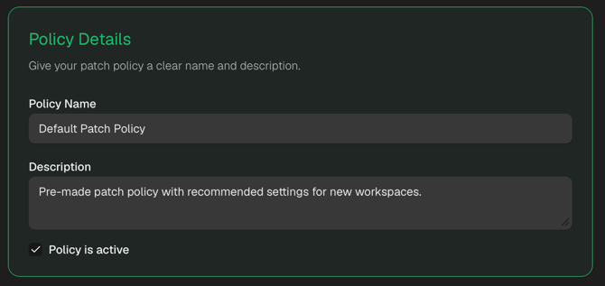 default patch policy title